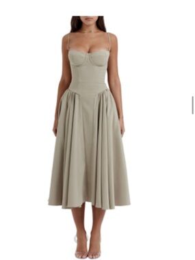 House of CB Beige Samaria Fit and Flare WORN ONCE